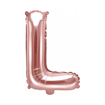 Image 1 of PartyDeco Балон от фолио Mini - Буква L 35см розово златен