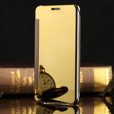 Púzdro SES Zrkadlové silikónové flip Samsung Galaxy S20 G980F - zlaté
