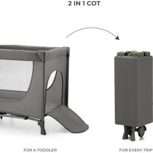 KinderKraft JOY SIMPLE 2 бебешка кошара DARK GREY (KLJOY02DGR00000) - bebetabg