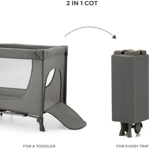 KinderKraft JOY SIMPLE 2 бебешка кошара DARK GREY (KLJOY02DGR00000) - bebetabg