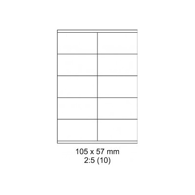 Emy 8588002263408 samolepící bílé 105 x 57 mm 100 listů