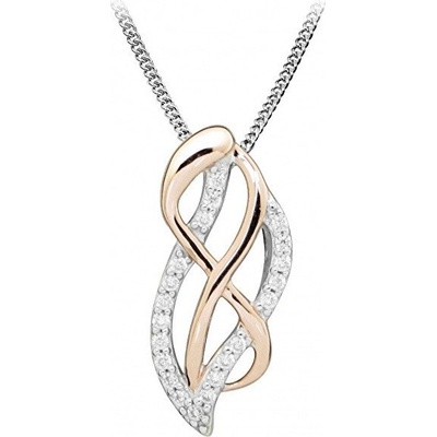 Silver Cat Elegantný bicolor náhrdelník so zirkónmi SC433