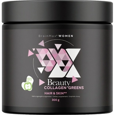 BrainMax Women Beauty Collagen Greens zelené jablko 300 g