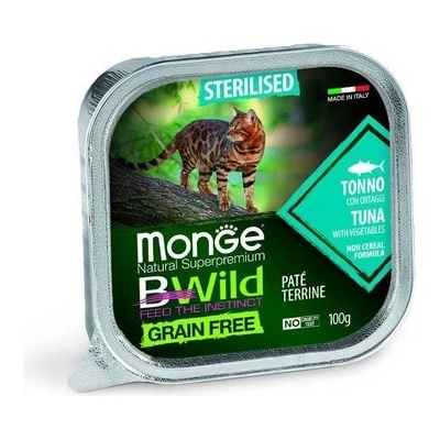 Monge BWild Cat Sterilised GrainFree Tuňák 100 g