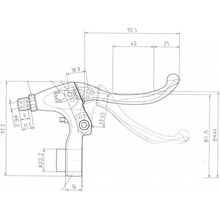 ELOPS Brzdová páčka V-Brake Tektro CL 331 TS