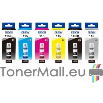 Epson Комплект 6 бр. бутилки с мастило EPSON 115 EcoTank PB/BK/C/M/Y/GY