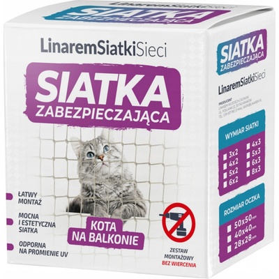 Ochranná síť na balkon pro kočky Linarem 6 x 2 m bez vrtání – Zbozi.Blesk.cz