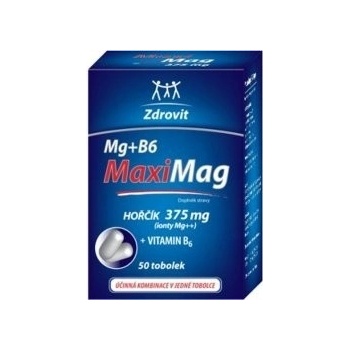 MaxiMag Hořčík 375 mg+B6 50 toboliek