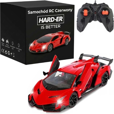 Lamborghini červené auto na dálkové ovládání se světelnými efekty 1:24