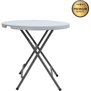 TopMebel Capri TopMebel сгъваема маса за конференции - кръгла, едно цяло, цвят ледено бяло, Ø80x74cm