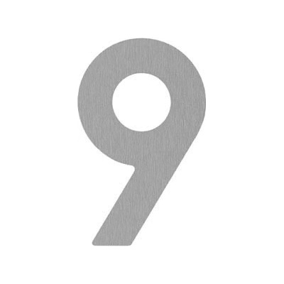 SRA - DOMOVÁ ČÍSLICA "9" 2.50 - 120 mm NEM - nerez matná | MP-KOVANIA.sk