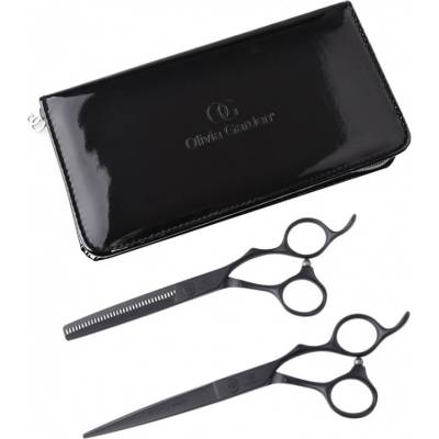 Olivia Garden SilkCut PRO SHEAR KIT Matt Black 6,5' + 6'35T sada nožníc pre pravákov