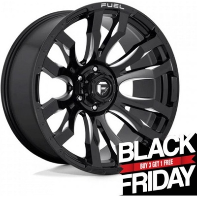 Fuel D673 BLITZ 10x22 6x139,7 ET-18 gloss black milled