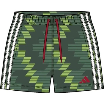 Adidas Бански гащета Adidas Football-Inspired Graphic 5´´ swimming shorts - Green (Semi Solar Green / Better Scarlet)