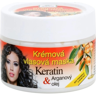 Bione Cosmetics Bio Keratin arganový olej krémová vlasová maska 260 ml