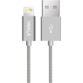 iWalk Кабел iWalk CSS003L-011A, от USB-A(м) към Lightning(м), 1m, сребрист (CSS003L-011A)