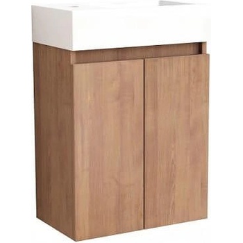 Inter Ceramic Конзолен шкаф за баня COMPACT 4241 К-КТ, Inter Ceramic, с умивални, PVC, 60х42х25см (4241)