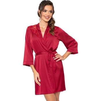 Donna Секси халат Szlafrok-Mari-Bordowy-BordowyV-64880-Bordowy - Черен, размер S
