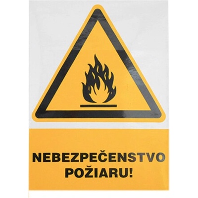0301 3 S Nebezpečenstvo požiaru ! A4 samolepka