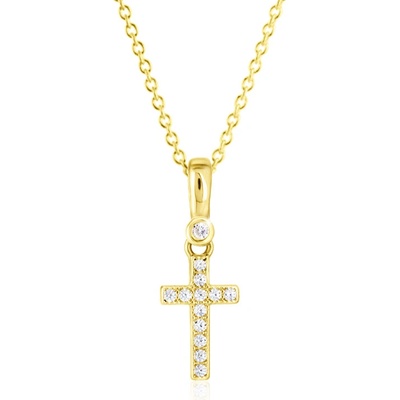 Gemmax Zlatý řetízek s křížkem GLSYB-35431-36261