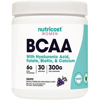 Nutricost BCAA for Women 2: 1: 1 | with Hyaluronic Acid , Folate , Biotin and Calcium [300 грама] Грозде