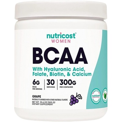 Nutricost BCAA for Women 2: 1: 1 | with Hyaluronic Acid , Folate , Biotin and Calcium [300 грама] Грозде