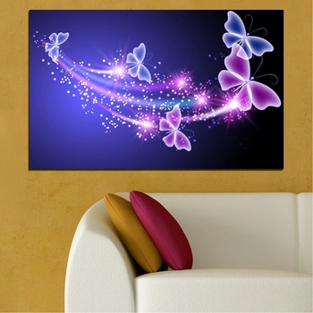 Vivid Home Декоративни панели Vivid Home от 1 част, Пеперуда, PVC, 35x25 см, №0687
