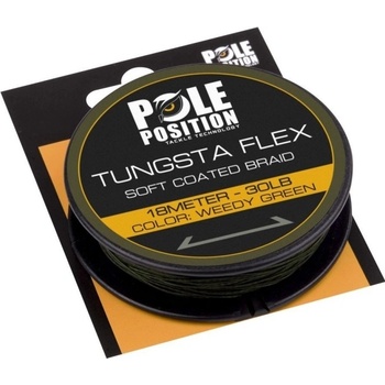 POLE POSITION šňůra Tungsta Flex Coated Braid 18m 30lb Weedy Green