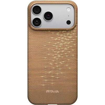 PITAKA Magsafe Калъф за iPhone 17 Pro Max, Pitaka Edge Golden Glint Case, Златист (KI1707AG)