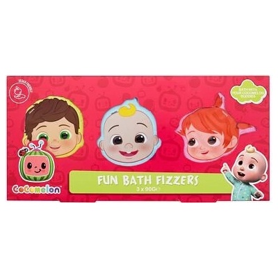 Cocomelon Fun Bath Fizzers : bomba do koupele YoYo 90 g + bomba do koupele TomTom 90 g + bomba do koupele JJ 90 g