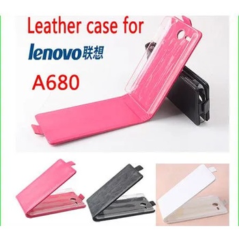 Image 1 of Lenovo A680 Флип Кожен Калъф и Скрийн Протектор
