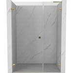 Mexen Lunar-B L врати за душ лява отваряеми 125 cm, прозрачни, златни - 832SL-125-050-50-00-L (832SL-125-050-50-00-L)
