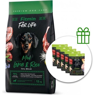Fitmin FOR LIFE Mini Lamb & Rice 12 kg + 5x Fitmin For Life Rings БЕЗПЛАТНО