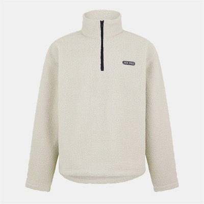 Jack Wills Поларена блуза Jack Wills Polar Quarter Zip Fleece Top - Cream