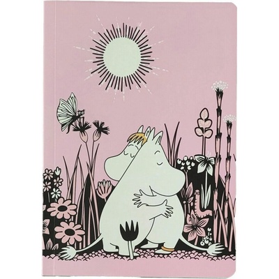 Anglo Zošit Nordic Notebook Moomin cardboard A5 Hug light pink uni