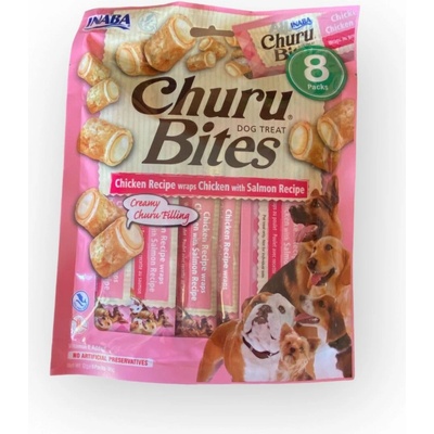 Churu Dog Bites Chicken wraps Chicken+Salmon 8 x 12 g