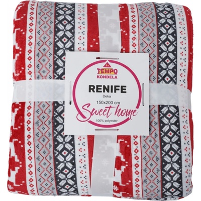 Kondela Oboustranná deka RENIFE zimní motiv 150x200