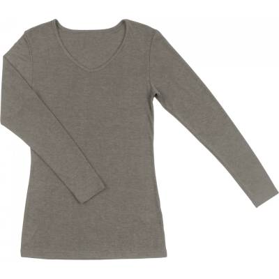 Joha Дамско мериносово термобельо Joha Women's Blouse L/S 85/15 Merino base layer - Sesame Melange - размер XS (115-1440-0211)