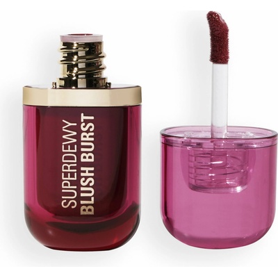 Makeup Revolution Superdewy Blush Burst tekutá lícenka Very Cherry Berry 4,2 ml
