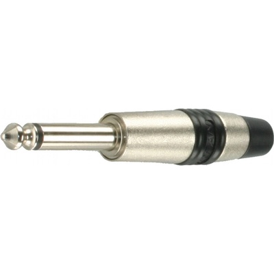 Jack-konektor 6,3 mm / mono / Rean NYS 224C-0 kov./ značení: černý