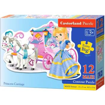 Castorland Princess Carriage 12 Maxi pcs Контурен пъзел 12 броя Анимации (120017) (120017)