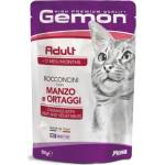 Gemon PATE CAT Chunkies Adult with Beef and Vegetables - пауч - хапки за котки в зряла възраст с говеждо и зеленчуци 100 гр, Италия - 0919