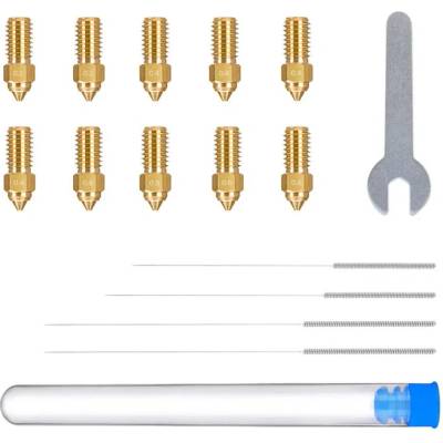 Sada mosazných trysek pro ELEGOO Neptune 4 / 4 Pro (0,2 mm x 2, 0,4 mm x 4, 0,6 mm x 2, 0,8 mm x 2)
