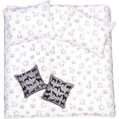 SCANquilt Obliečky Klasik dog 140x200 70x90