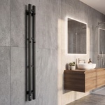 Vertaduro - Електрически сушилник за кърпи с термостат VEO 70W/230V 120x9 cm IP44 черен десен (VR0103)