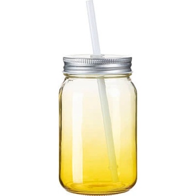 Mason Sklenice Jar bez ouška žlutý gradient sublimace termotransfer 450 ml