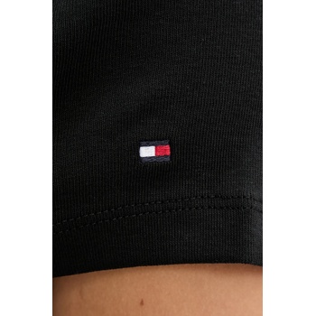 Tommy Hilfiger Памучна рокля Tommy Hilfiger в черно дълга разкроена WW0WW46710 (WW0WW46710)
