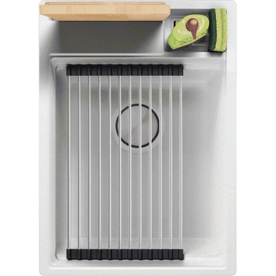 Твоят Стил Бяла гранитна кухненска мивка Осло 40 Премиум 380 x 530 мм