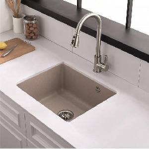 Inter Ceramic Кухненска мивка ICGS 8274S, Inter Ceramic, композитен материал, едно корито, със сифон, 55x45см (ICGS 8274S) Мивка за вграждане
