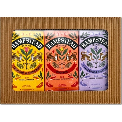 Hampstead Tea BIO Dárkový balíček bylinných čajů SPECIÁL 3 x 20 ks